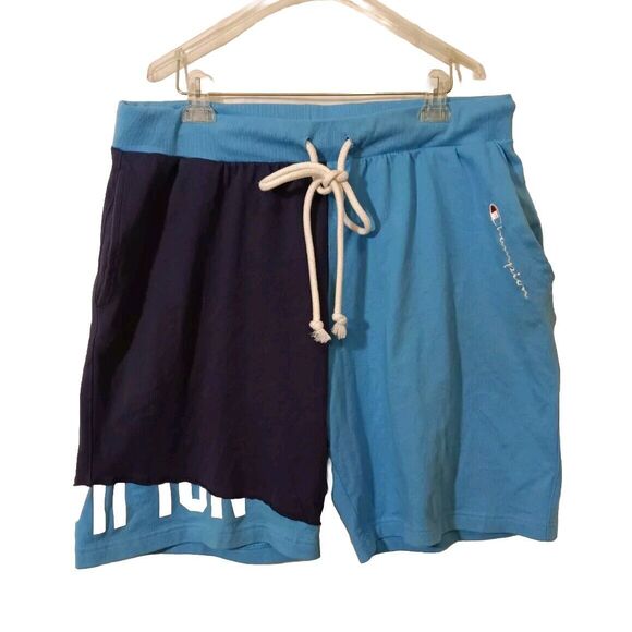 Champoin Men's Reverse Weave Sweat Short Active Blue Atlantic Lace-up Size 2XL - Picture 1 of 6